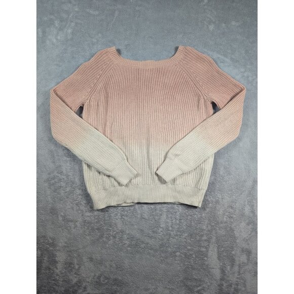 Lucky Brand Sweaters - Lucky Brand Knitted Sweater Womens Size Small Pink Ombre Dip Pullover Cozy